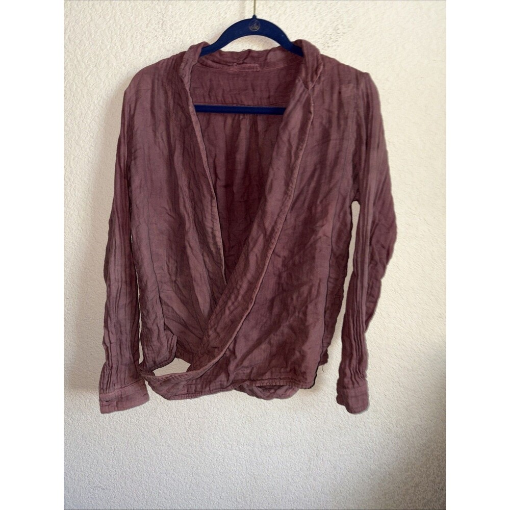 CP Shades Free People Gauze Wrap Shirt Waffle Kimono Cardigan Boho Lagen XS